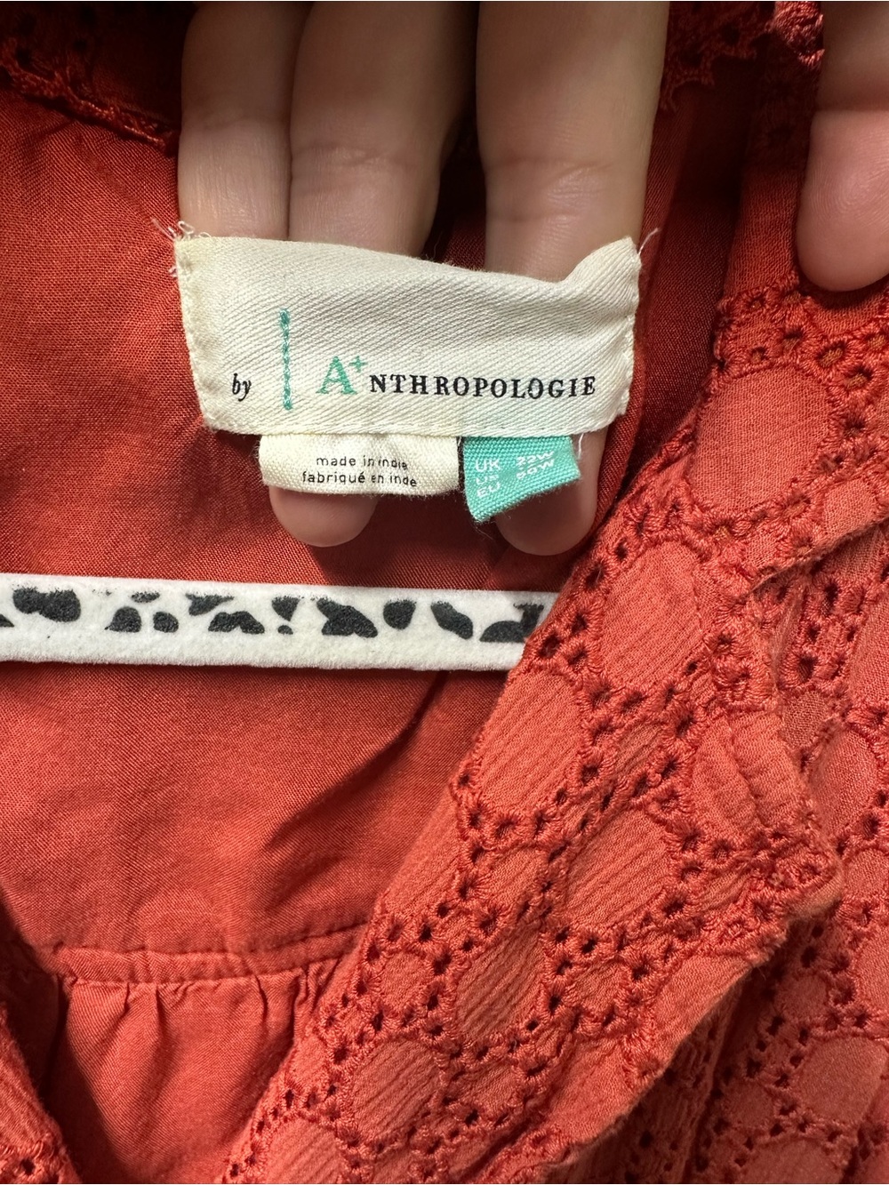 Anthropologie Coral Eyelet Sleeveless Midi Dress - Picture 3 of 4